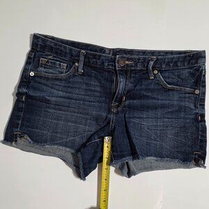 Pre-Loved Blue Denim Cutoff Shorts – Size 8
